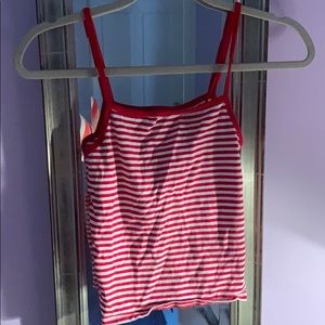 striped brandy melville crop top